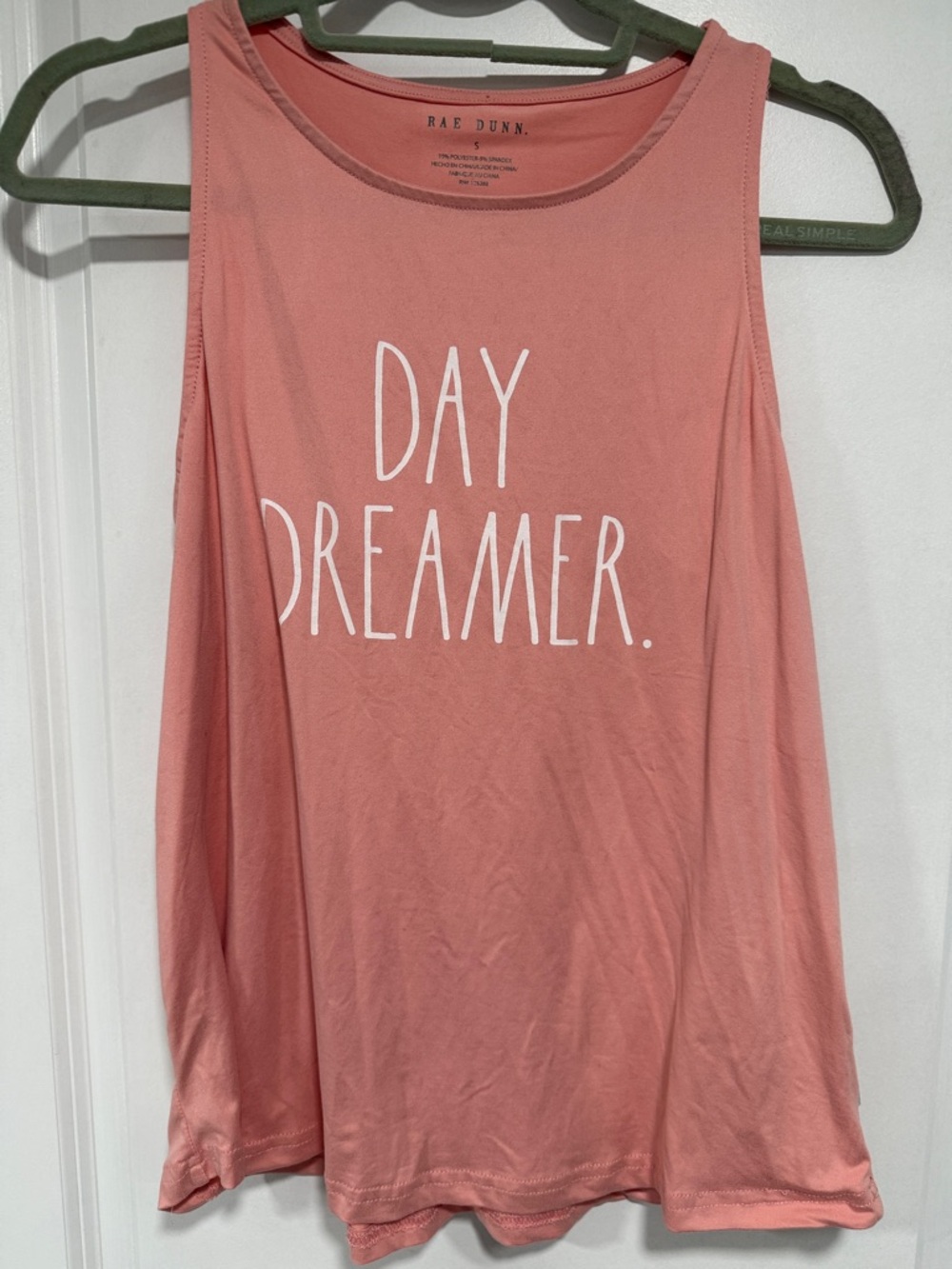 S Rae Dunn Pink 'DAY DREAMER.' Sleeveless Tank